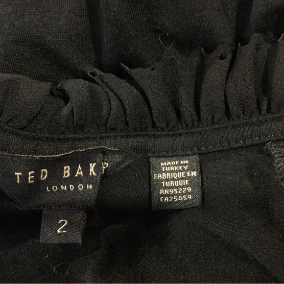 TED BAKER Orwla Frill Neck Detail T-Shirt - Picture 5 of 6